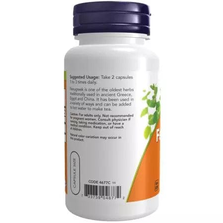 Now Foods Fenugreek 500 mg 100 Veg Capsules