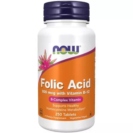 Τώρα Foods Folic Acid 800 MCG + B12 25 MCG 250 Tablets