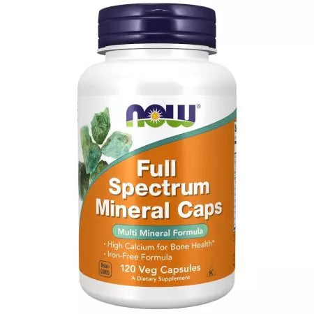 Maintenant, Caps minéraux à spectre complet des aliments 120 Veg Capsules