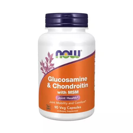 Maintenant les aliments glucosamine et chondroïtine avec des capsules MSM 90 Veg