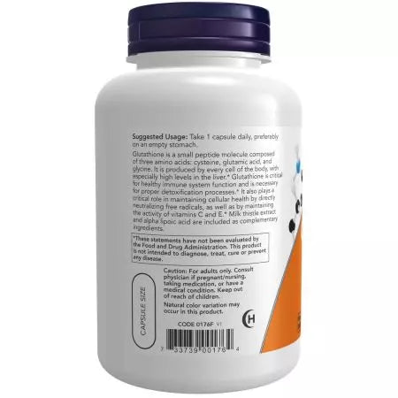 Maintenant les aliments Glutathion 500 mg 120 Veg Capsules