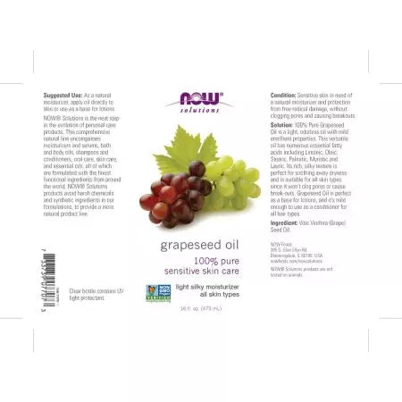 Zdaj živil Grapeseed olje 16oz