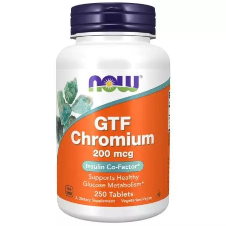 Dabar „Foods GTF Chromium 200 MCG 250“ tabletės