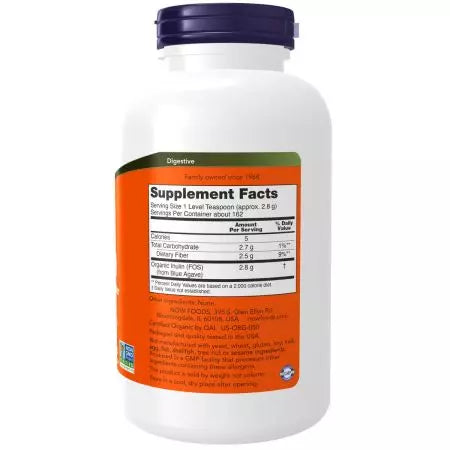 Nu voedingsmiddelen inuline prebiotic puur poeder 1lb