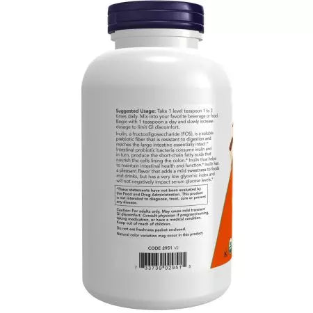 Nu voedingsmiddelen inuline prebiotic puur poeder 1lb