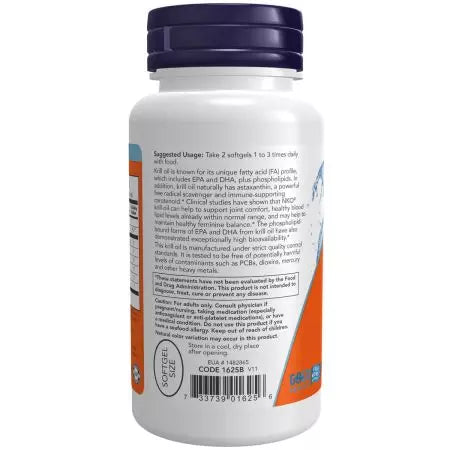 Nu fødevarer krill olie 500 mg 60 softgels