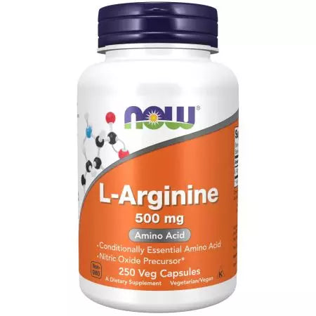 Τώρα τα τρόφιμα Larginine 500 mg 250 κάψουλες