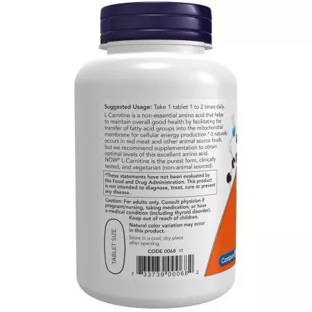 Nüüd toidud lcarnitine 1000 mg 100 tabletti