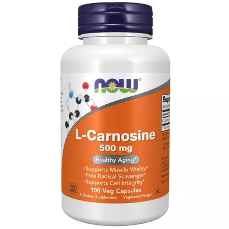 Τώρα τα τρόφιμα Lcarnosine 500mg 100 veg κάψουλες