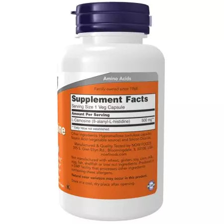 Maintenant aliments lcarnosine 500mg 100 capsules de légumes