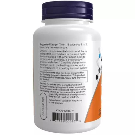 Nyt Foods Lcitrulline 750 mg 90 Veg -kapselit