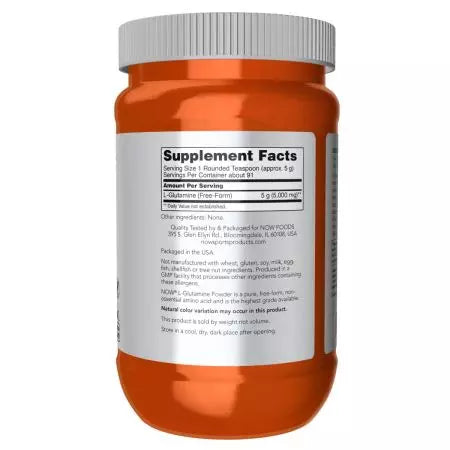 Ahora Foods Lglutamine Powder 1 lbs (454 g)