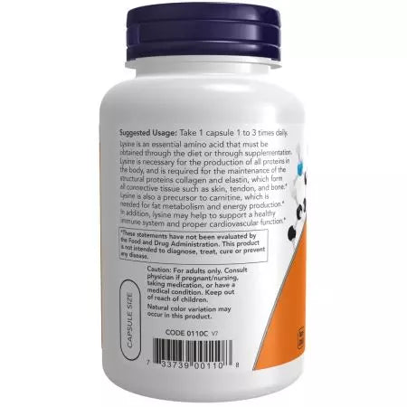 Nüüd toidud llysine 500 mg 100 kapslit