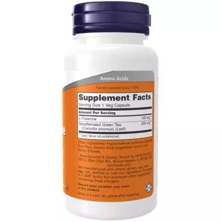 Now Foods LTheanine 100 mg 90 Veg Capsules