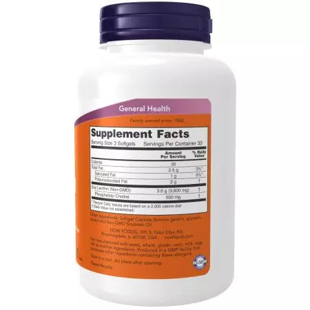 Now Foods Lecithin 1,200 mg 100 Softgels