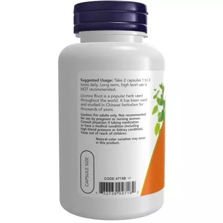 Now Foods Licorice Root 450 mg 100 Veg Capsules