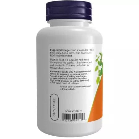 Now Foods Licorice Root 450 mg 100 Veg Capsules