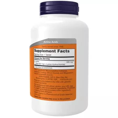 Now Foods Lysine 500mg 250 Tablets