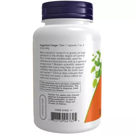 Jetzt Lebensmittel Maca (Lepidium meyenii) 500 mg 250 Gemüsekapseln