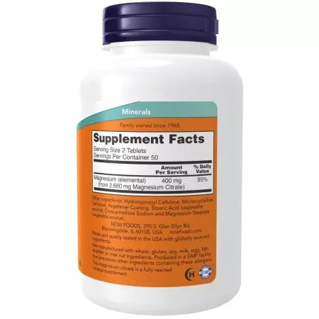 Nyt Foods Magnesium Citratt 200 mg 100 tablettia