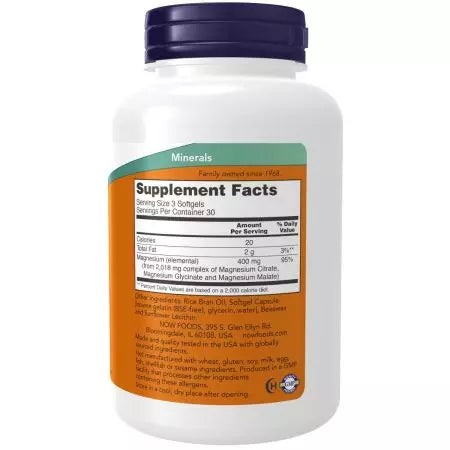 Nyní potraviny Citrant Magnesium Citrate 90 Softgels