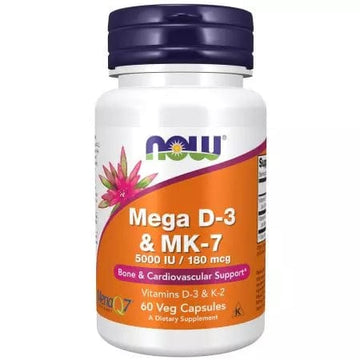 Now Foods Mega D3 & MK7 60 Capsules