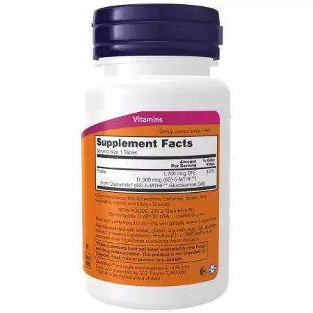 Now Foods METHYL FOLATE 1,000 mcg 90 TABS