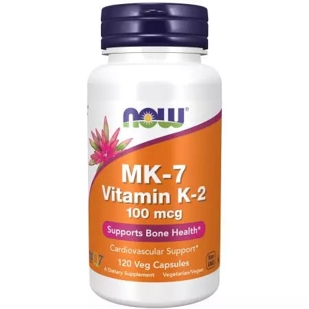 Τώρα τα τρόφιμα mk7 βιταμίνη k2 100 mcg 120 veg κάψουλες