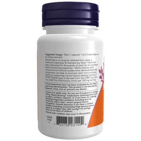 Nyní potraviny Nattokinase 100 mg 60 VEG tobolky