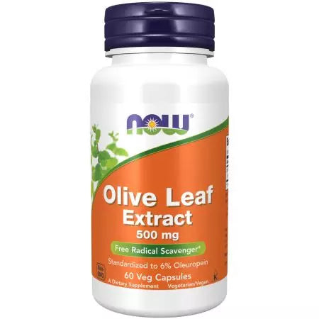 Maintenant aliments en feuilles d'olive extrait 500 mg 60 capsules de légumes