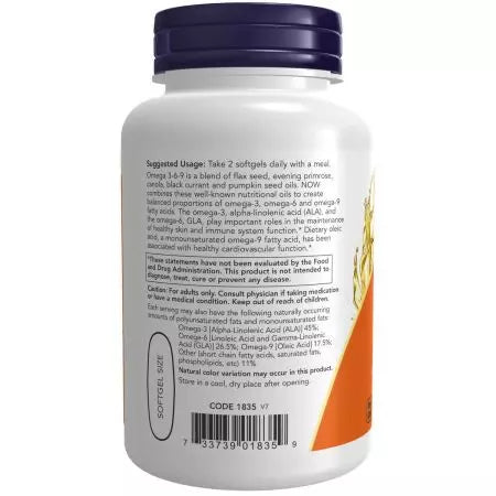 Nu fødevarer omega 369 1000 mg 100 softgels