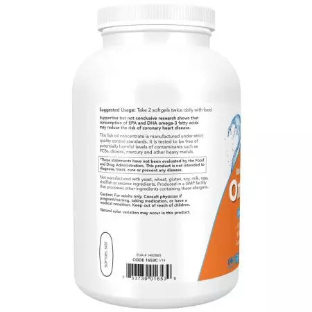 Nu voedsel omega3 visolie, 500 moleculair gedestilleerde softgels