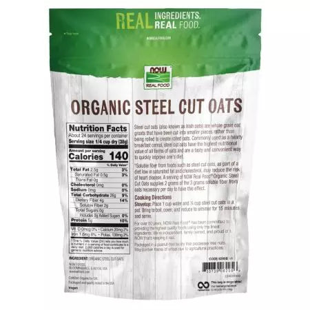 Nu Foods Organic Steel Cut haver 2 pond