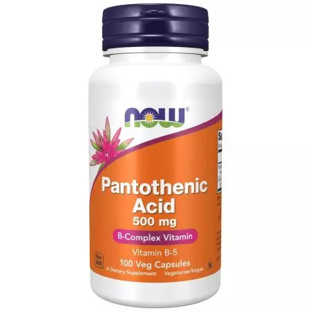 Nu fødevarer pantothensyre (vitamin B5) 500 mg 100 kapsler