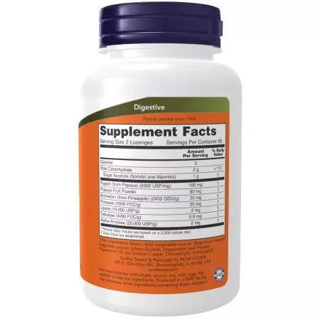 Nyt Foods Papaya Enzyme 180 pureskeltavia puskeet