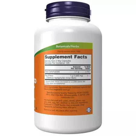 Ora alimenti pau d'arco 500 mg 250 capsule veg