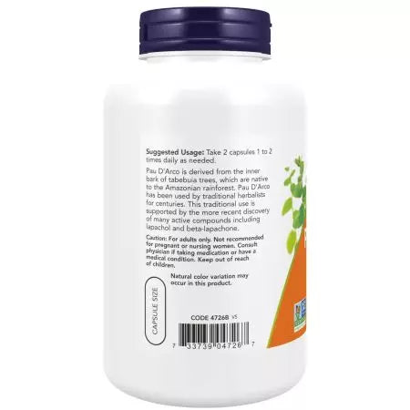 Ora alimenti pau d'arco 500 mg 250 capsule veg