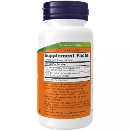 Now Foods Pine Bark Extract 240 mg 90 Veg Capsules