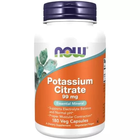 Maintenant aliments citrate de potassium 99 mg 180 Veg Capsules