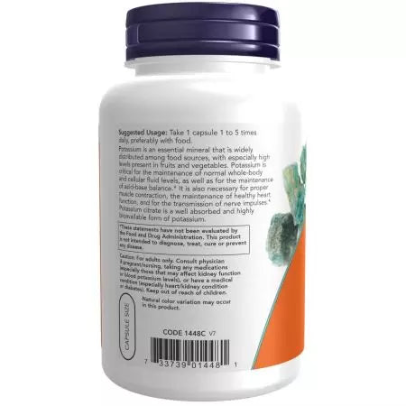 Nyt Foods -kaliumsitraatti 99 mg 180 Veg -kapselit