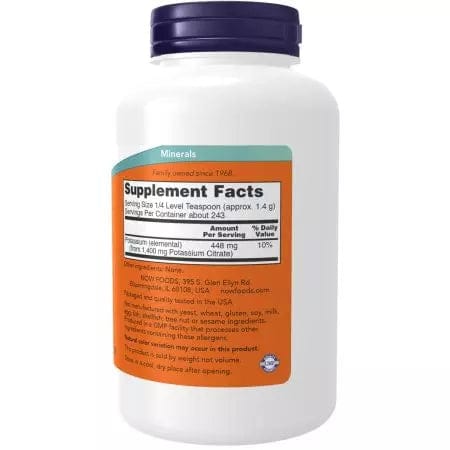 Now Foods POTASSIUM CITRATE POWDER 12 OZ