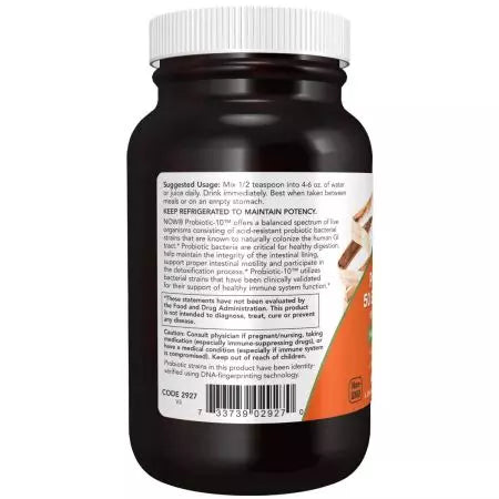 Maintenant aliments probiotic10 poudre 50 milliards 2 oz