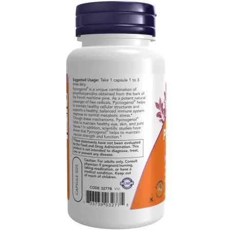 Τώρα τα τρόφιμα pycnogenol 60 mg 50 κάψουλες veg