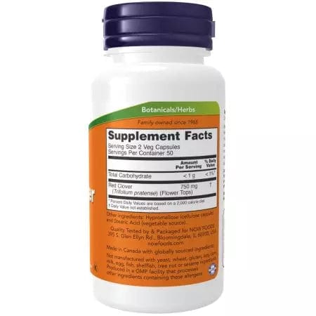 Now Foods Red Clover 375 mg 100 Capsules