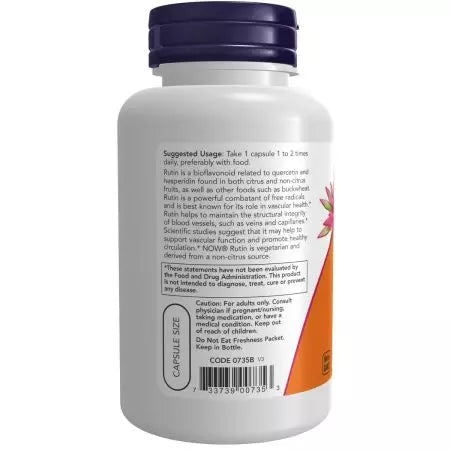 Ahora Foods Rutin 450 mg 100 Cápsulas de vegetal