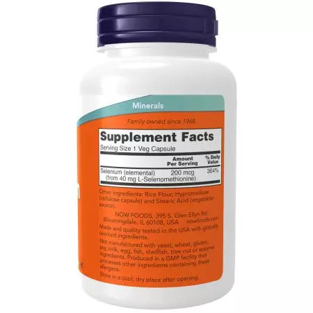 Nu Foods Selenium 200 mcg 180 groentencapsules