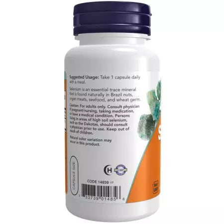 Τώρα Foods Selenium 200 MCG 90 Veg Capsules