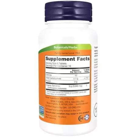 Now Foods Spirulina 500 mg 100 Tablets