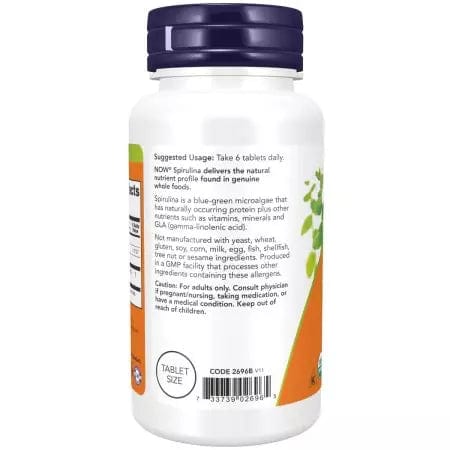 Now Foods Spirulina 500 mg 100 Tablets