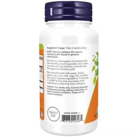 Nyní potraviny Spirulina 500 mg 100 tablet